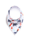 SET 4 Girls 5 Baby Bibs Bandana Handkerchief for Infant Drooling Teething Super Absorbent Bibs Age 0-24M
